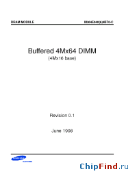 Datasheet M364E0404BT0-C manufacturer Samsung