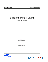 Datasheet M364E0484BT0 manufacturer Samsung