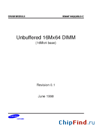 Datasheet M366F1680BJ2-C manufacturer Samsung