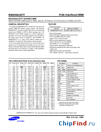 Datasheet M366S0823DTF manufacturer Samsung