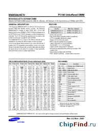 Datasheet M366S0824ET0-C1H manufacturer Samsung