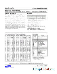 Datasheet M366S1623ET0-C1H manufacturer Samsung