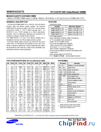 Datasheet M366S1623ETS manufacturer Samsung