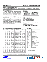 Datasheet M366S1623FTS-C1H manufacturer Samsung