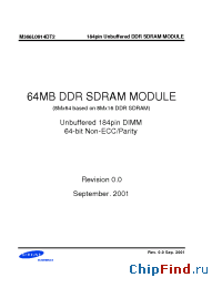 Datasheet M368L0914DT2-CLA0 manufacturer Samsung