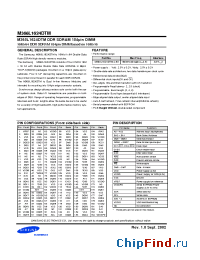 Datasheet M368L1624DTM-CB3 manufacturer Samsung