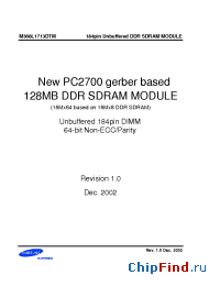 Datasheet M368L1713DTM-CB3 manufacturer Samsung
