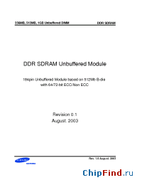 Datasheet M368L2923BTN-CLAA manufacturer Samsung