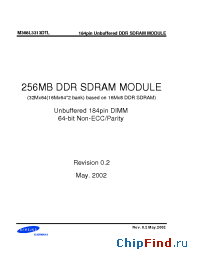 Datasheet M368L3313DTL-CA2 manufacturer Samsung