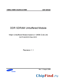 Datasheet M368L3313ETM-CLAA производства Samsung