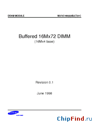 Datasheet M372C1680BJ0-C manufacturer Samsung