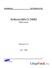 Datasheet M372F0803CT0-C manufacturer Samsung