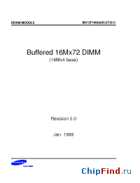 Datasheet M372F1600CT0 manufacturer Samsung