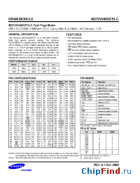 Datasheet M372V0405DT0-C manufacturer Samsung