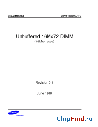 Datasheet M374F1600BJ1-C manufacturer Samsung