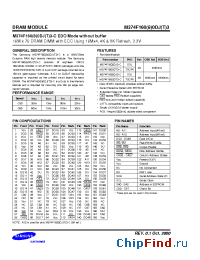 Datasheet M374F1680DT3 manufacturer Samsung