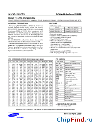 Datasheet M374S1723CTS-C1H manufacturer Samsung