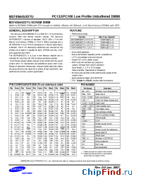 Datasheet M374S6453DTU manufacturer Samsung