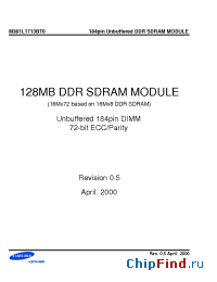 Datasheet M381L1713BT0-CA0 производства Samsung