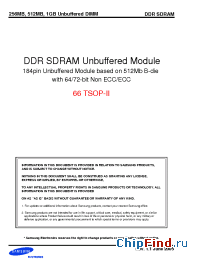 Datasheet M381L2923BUM-LB3 manufacturer Samsung