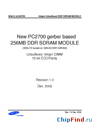 Datasheet M381L3223DTM-CB3 производства Samsung