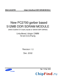 Datasheet M381L6423DTM-CB3 производства Samsung