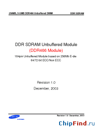 Datasheet M381L6423ETM-LC5 производства Samsung