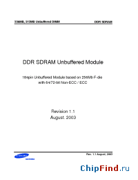Datasheet M381L6423FTM-CLB0 производства Samsung