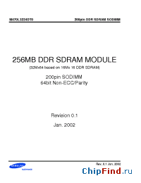 Datasheet M470L3224DT0 manufacturer Samsung