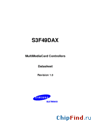 Datasheet S3F49DAX manufacturer Samsung