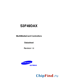 Datasheet S3F49DAX производства Samsung