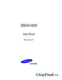 Datasheet S5D4100X manufacturer Samsung