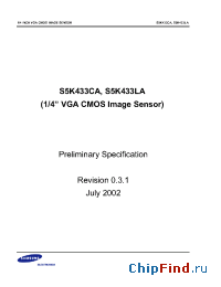 Datasheet S5K433CA manufacturer Samsung
