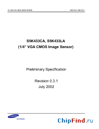 Datasheet S5K433LA03 manufacturer Samsung