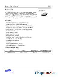 Datasheet S5L9274 manufacturer Samsung