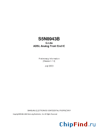 Datasheet S5N8943B manufacturer Samsung