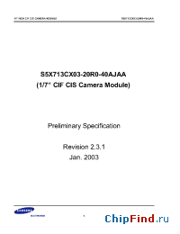 Datasheet S5X713CX manufacturer Samsung