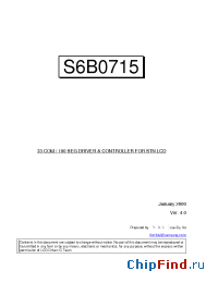 Datasheet S6B0715A01-B0CY manufacturer Samsung