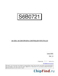Datasheet S6B0721X01-xxX0 manufacturer Samsung