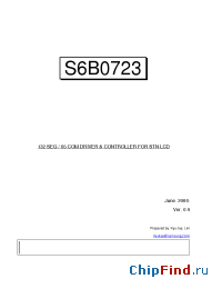 Datasheet S6B0723 manufacturer Samsung