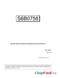 Datasheet S6B0756X manufacturer Samsung