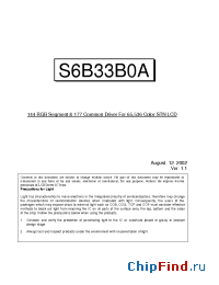 Datasheet S6B33A1 manufacturer Samsung