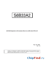 Datasheet S6B33A2 manufacturer Samsung