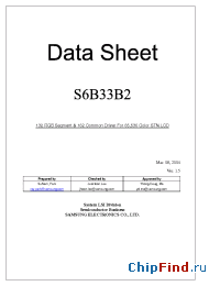 Datasheet S6B33B2A03-B0CY manufacturer Samsung