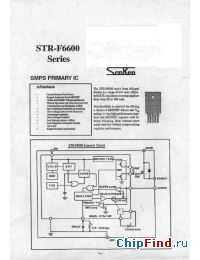 Datasheet STR-F6516 manufacturer Sanken