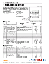 Datasheet AK55HB160 manufacturer SanRex