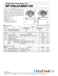 Datasheet DF100LB160 manufacturer SanRex