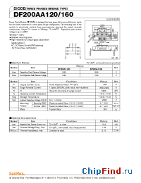 Datasheet DF200AA160 manufacturer SanRex
