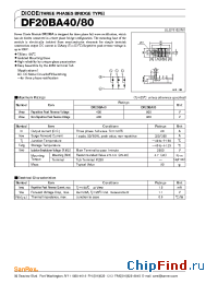 Datasheet DF20BA80 manufacturer SanRex