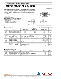 Datasheet DF30CA120 manufacturer SanRex
